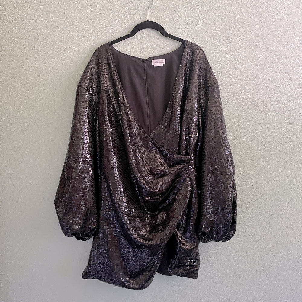 Lovers + Friends Black Sequin Dress